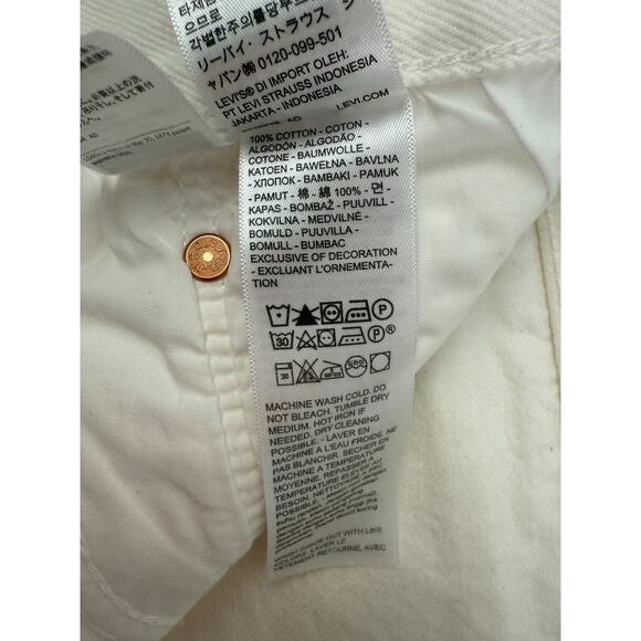 Levi's Premium Women Wedgie Straight Fit High Rise Jeans 30x26 White NWT - Picture 12 of 13